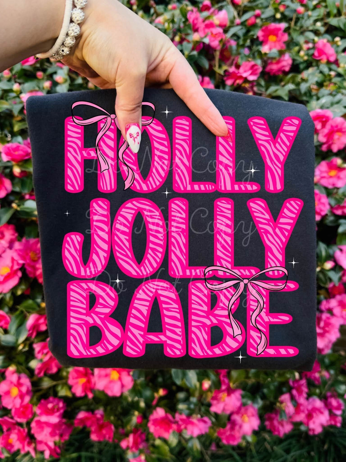 Holly Jolly Babe Zebra DTF Graphics