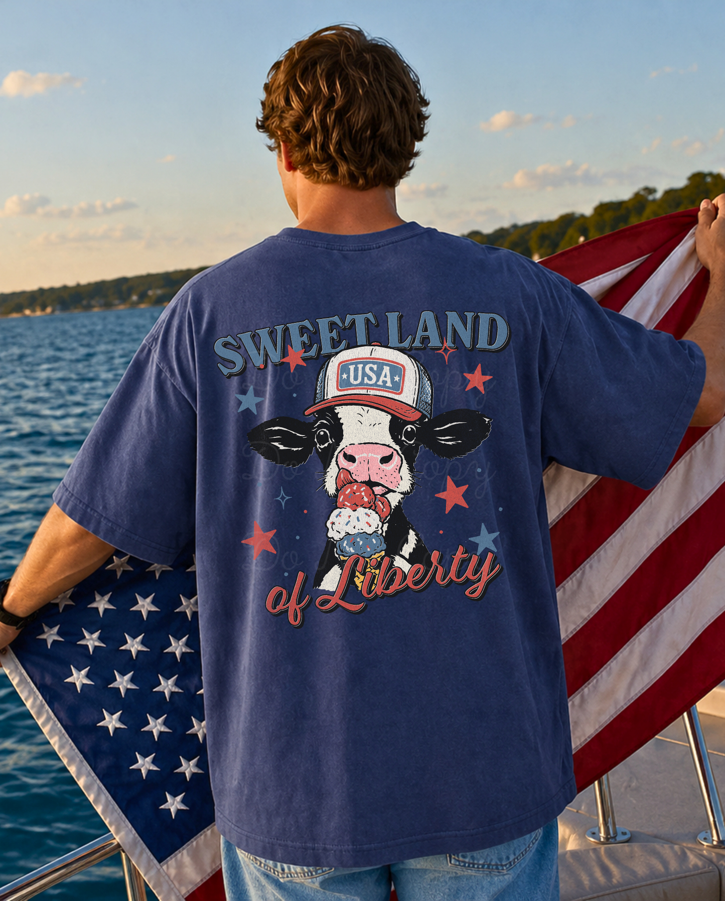 Sweet Land Of Liberty DTF Graphics (On Back)