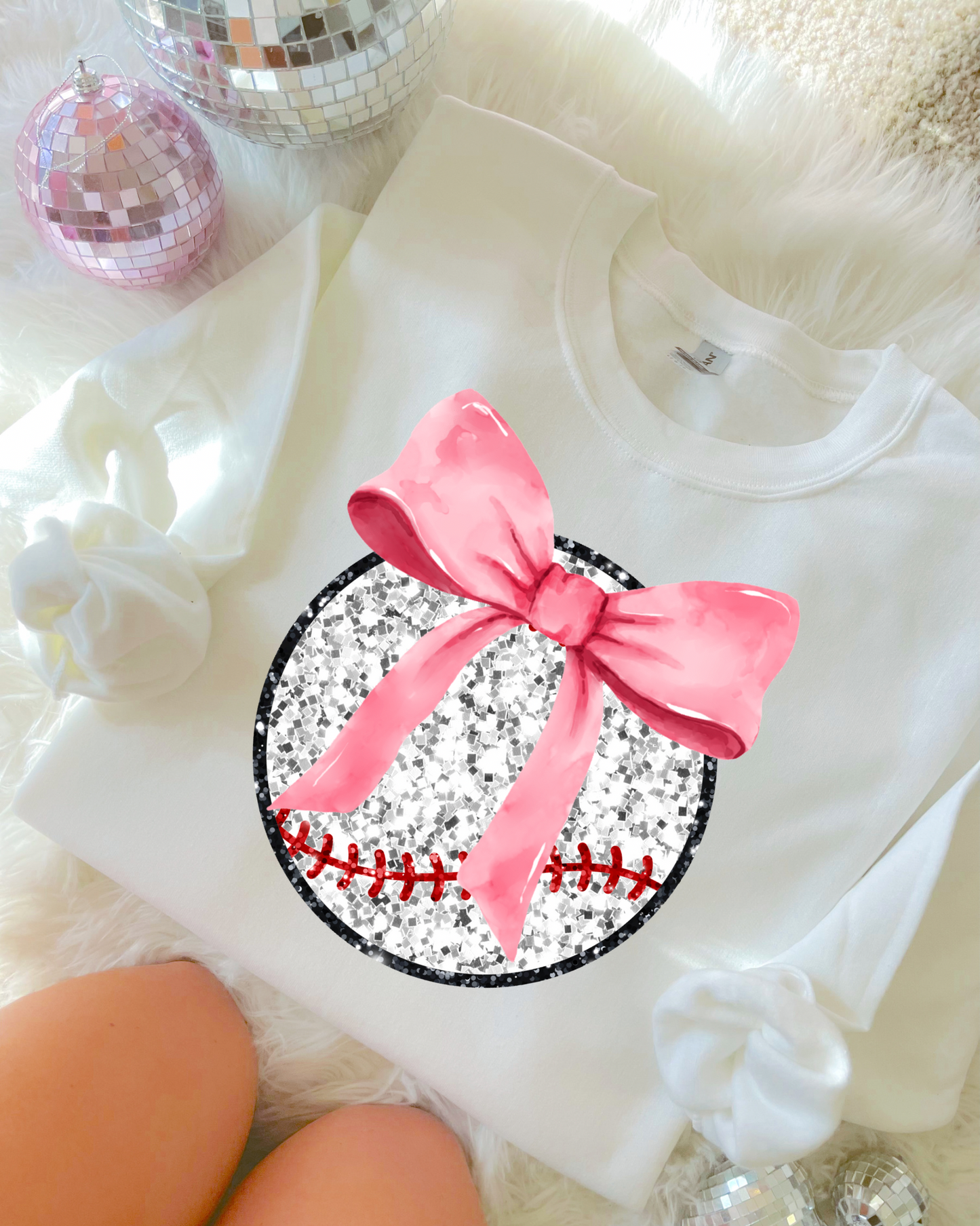Baseball Bow DTF Graphics