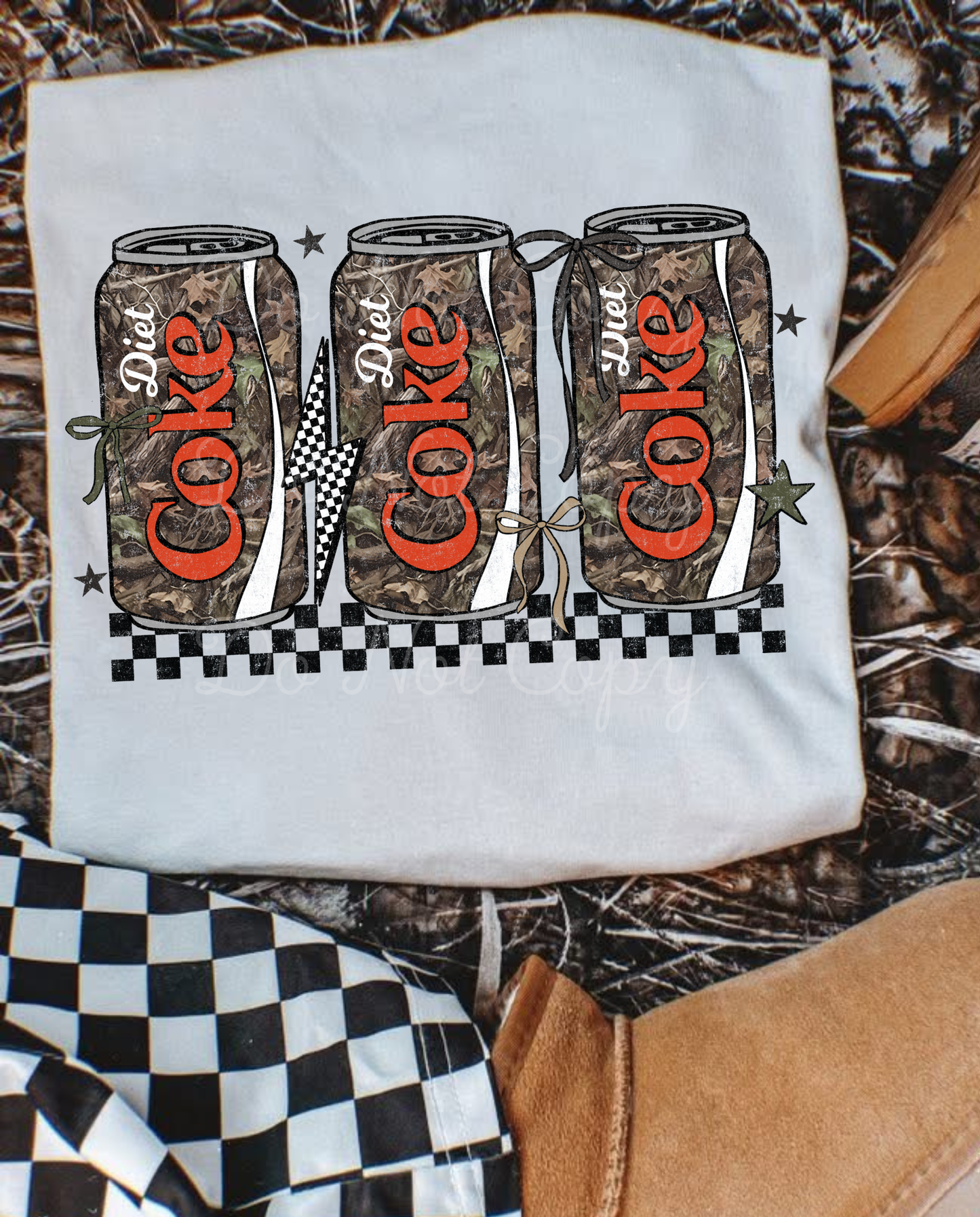 Camo Diet Coke DTF Graphics
