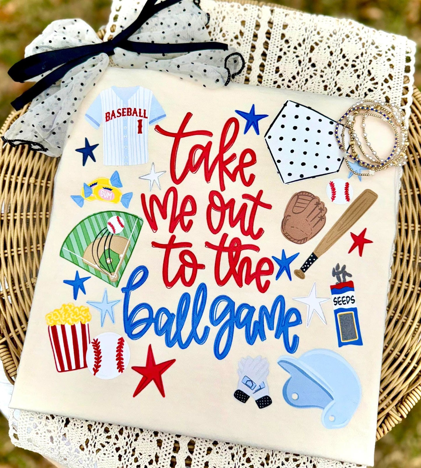 Take Me Out To The Ballgame DTF Graphics