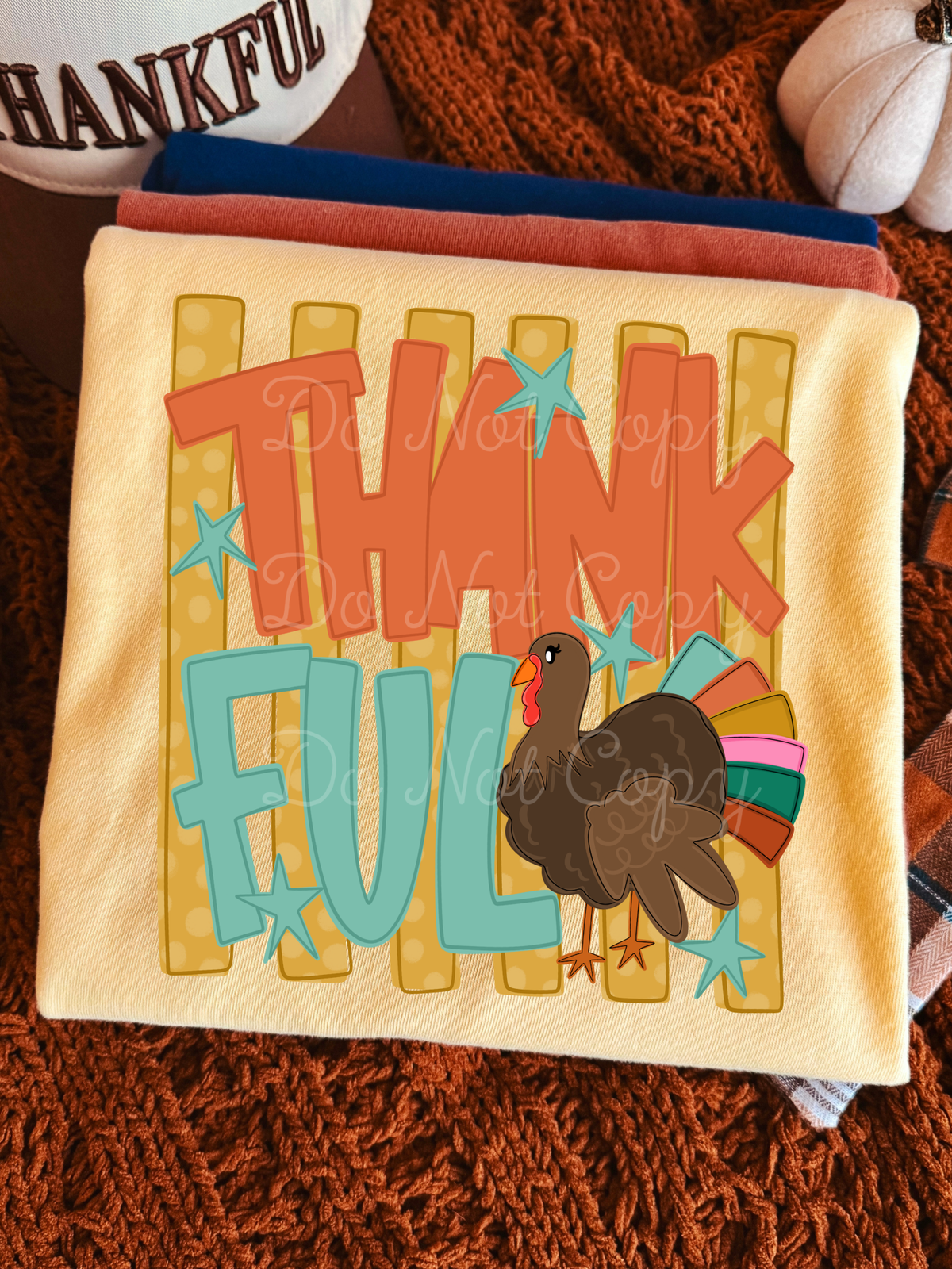 Thankful Stripes DTF Graphics