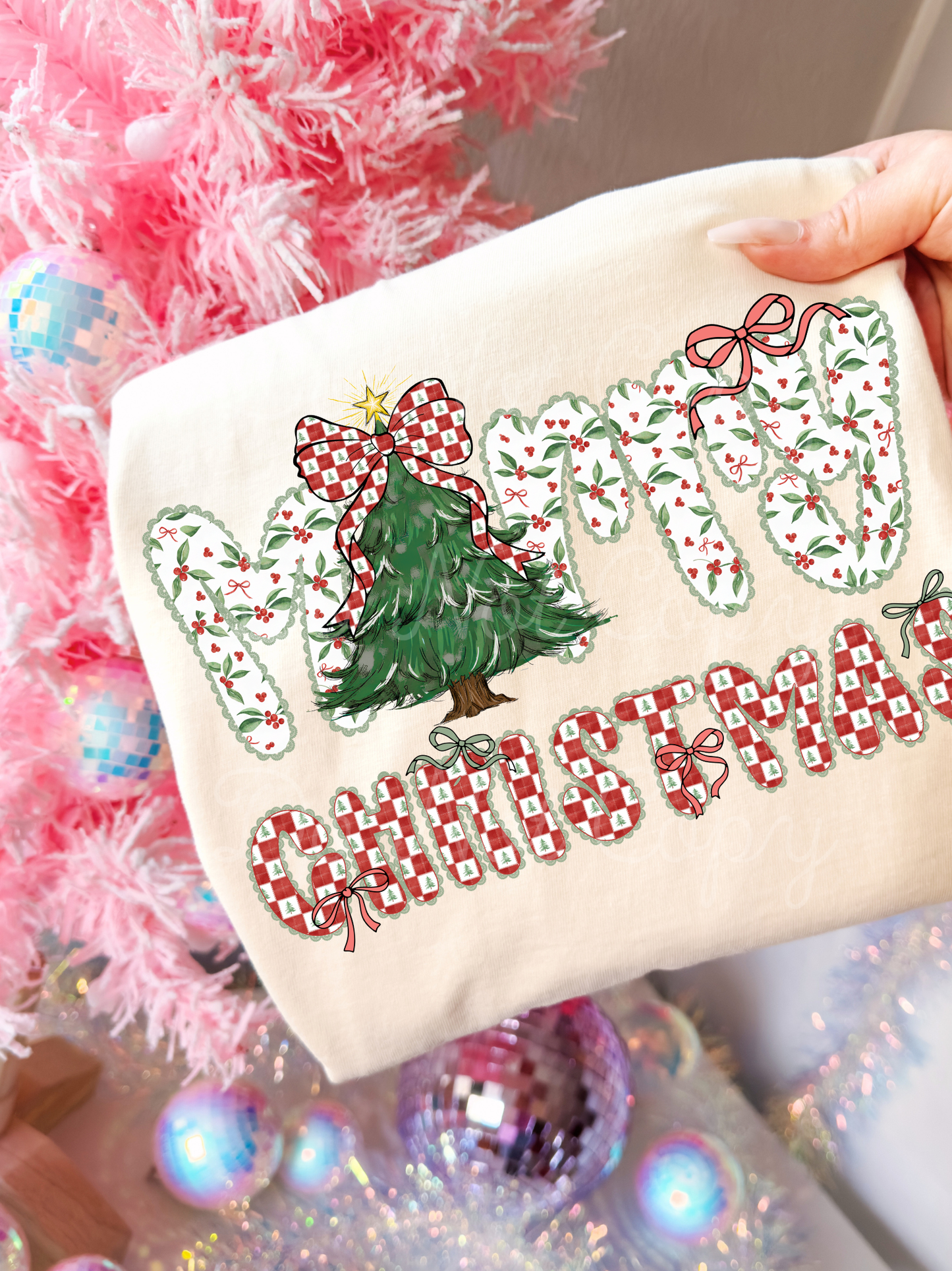 Merry Christmas Tree DTF Graphics