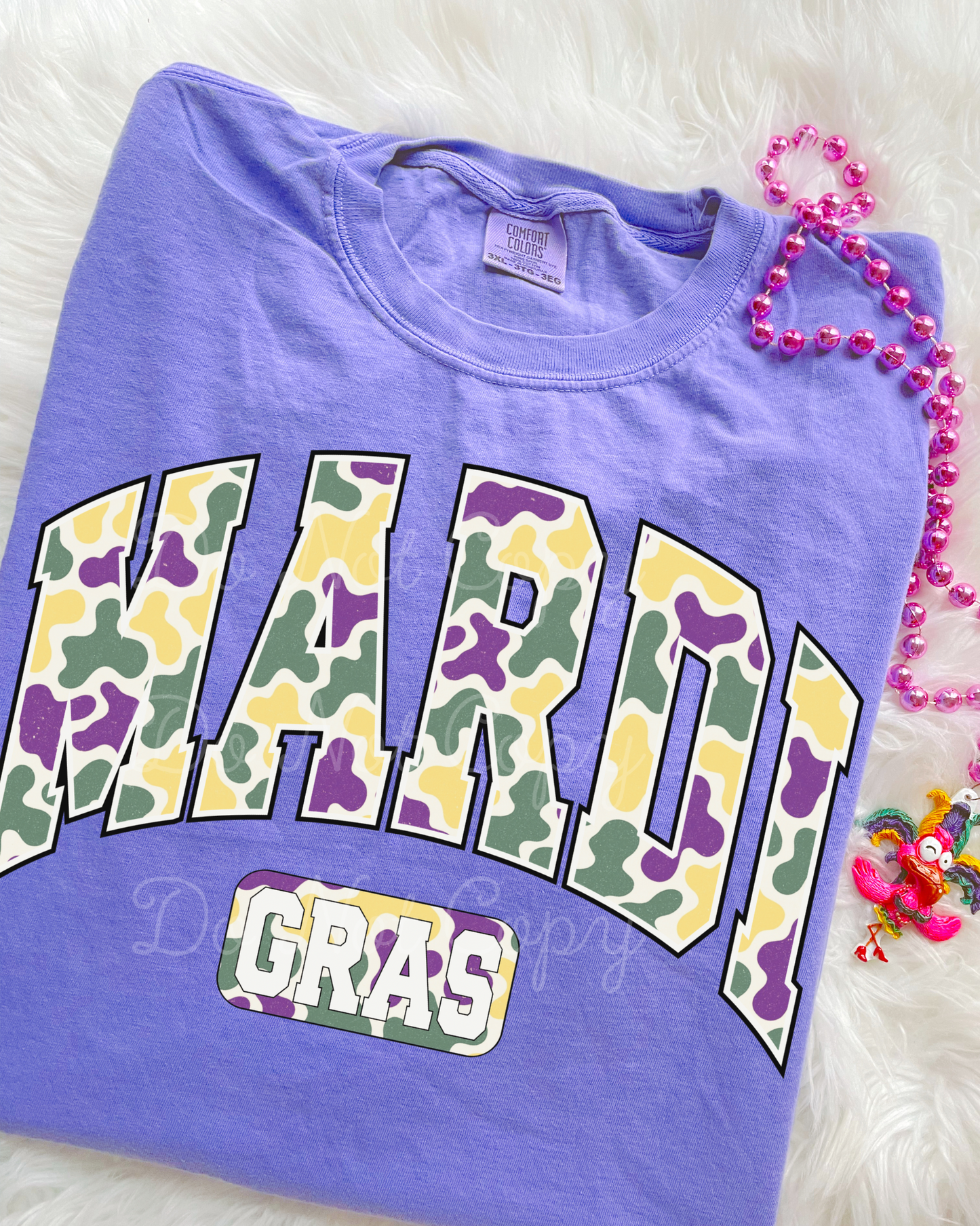 Camo Mardi Gras DTF Graphics