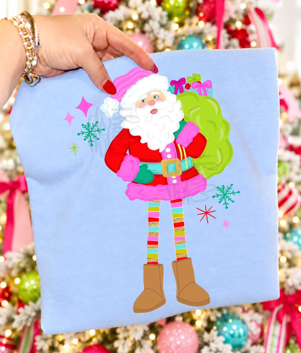 Santa Long Legs DTF Graphics