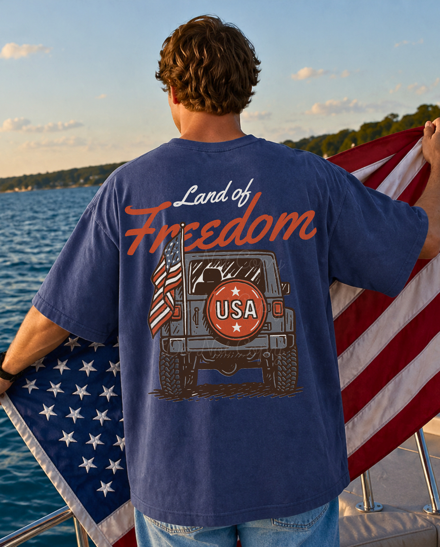 Land Of Freedom DTF Graphics (On Back)
