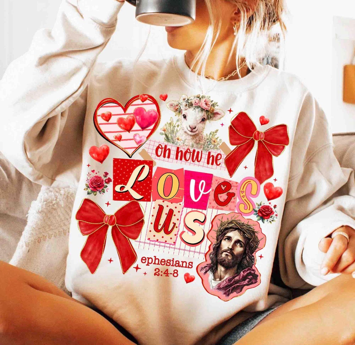 Oh How He Loves Us DTF Graphics