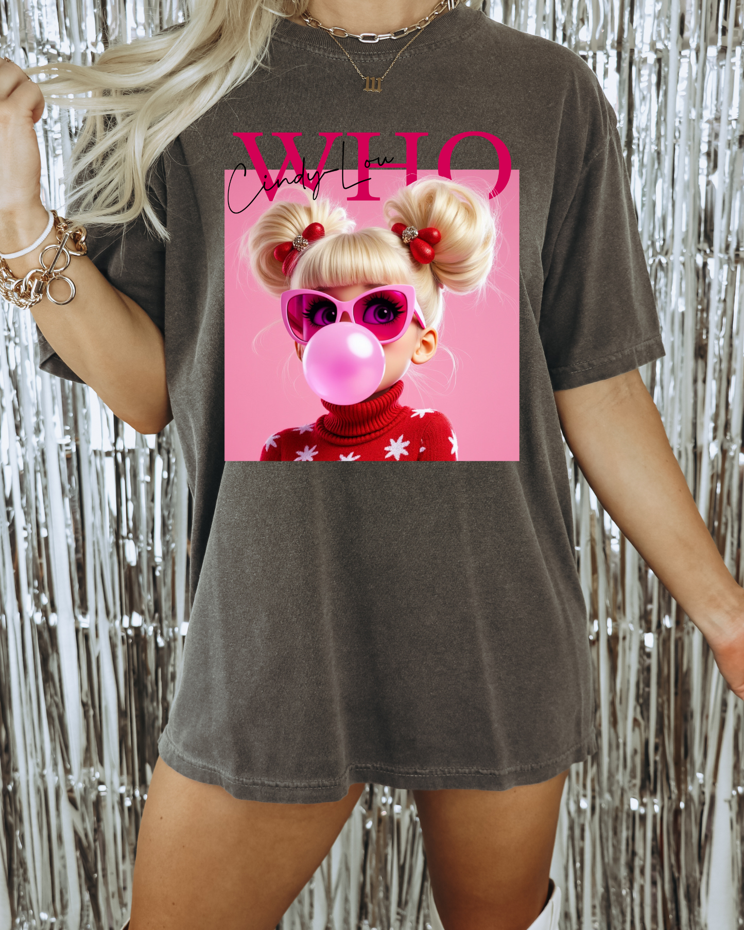 Cindy Lou Who Bubblegum DTF Graphics