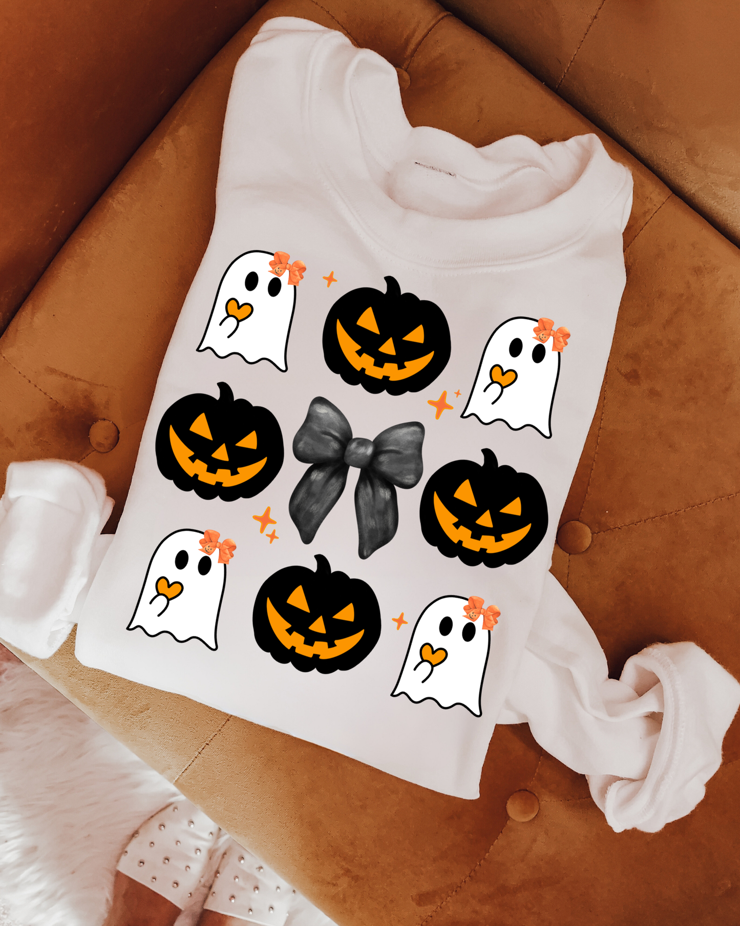 Pumpkin & Ghost Coquette PNG