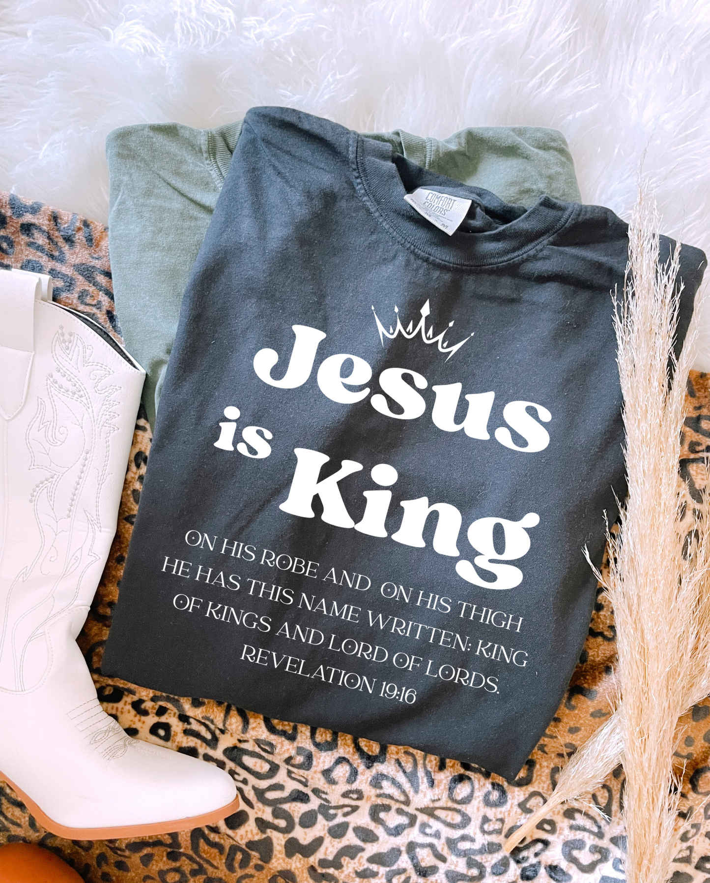 Jesus Is King Revelation 19:16 *White* PNG