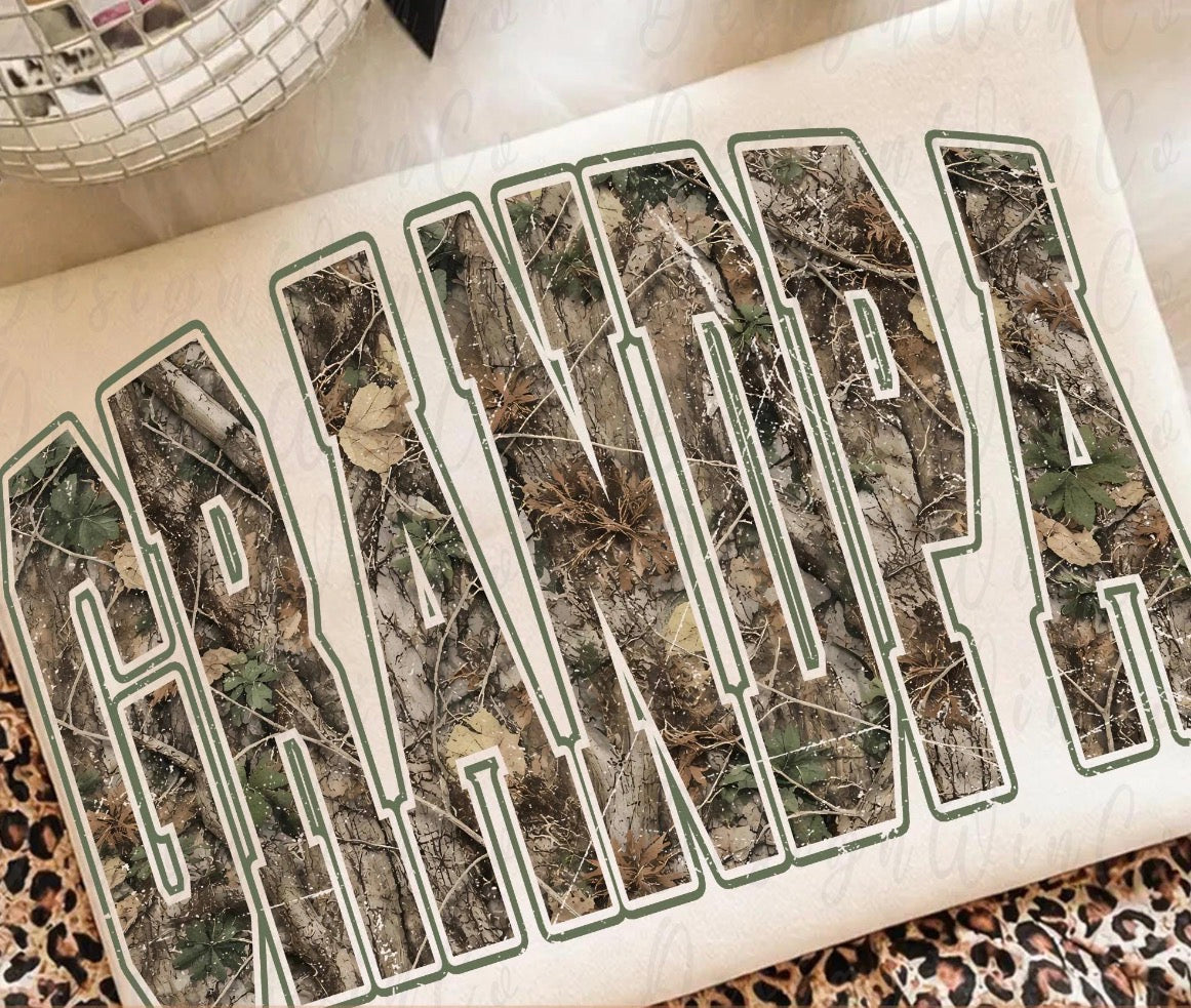 Camo Grandpa DTF Graphics
