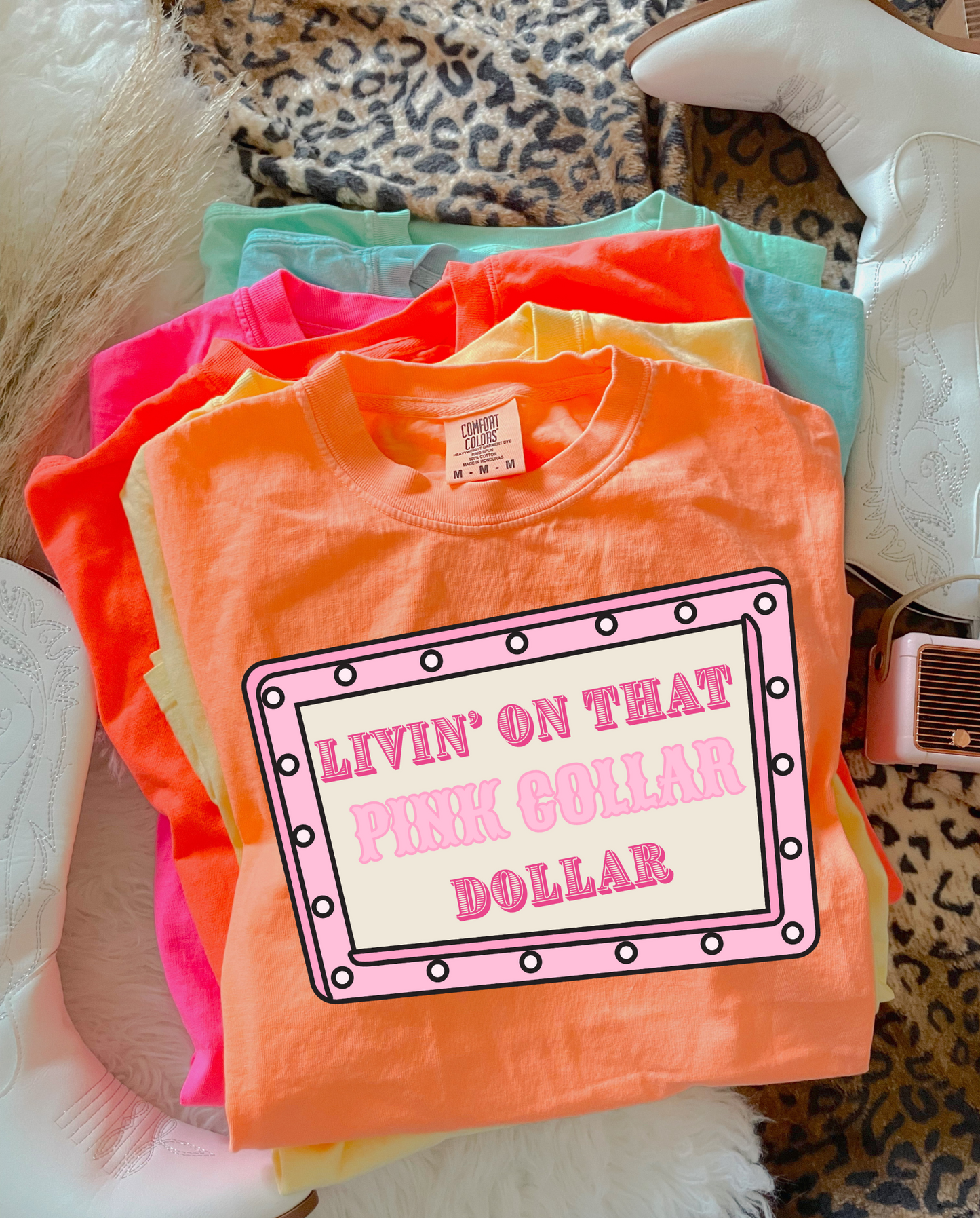 Livin' On That Pink Collar Dollar PNG