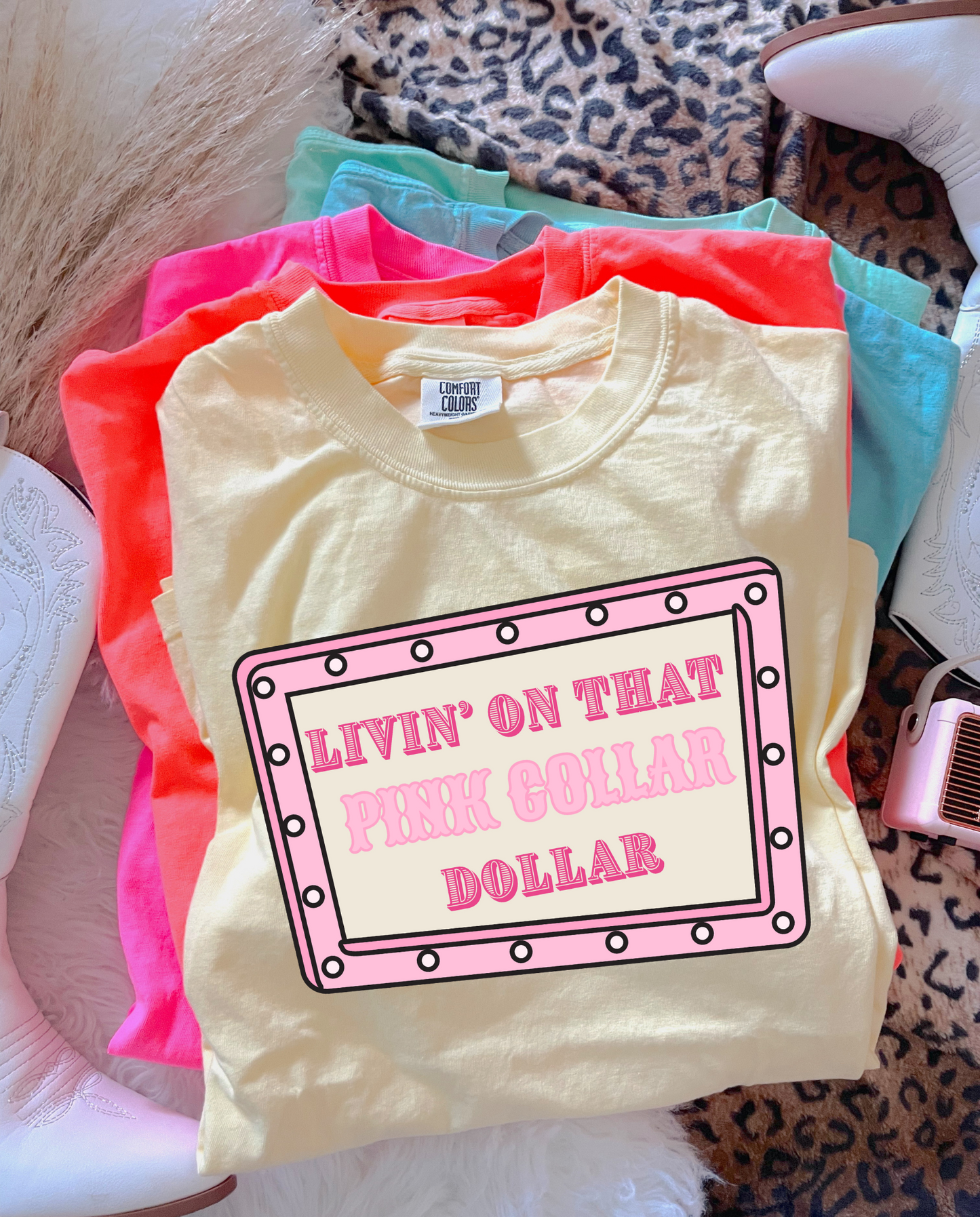 Livin' On That Pink Collar Dollar PNG