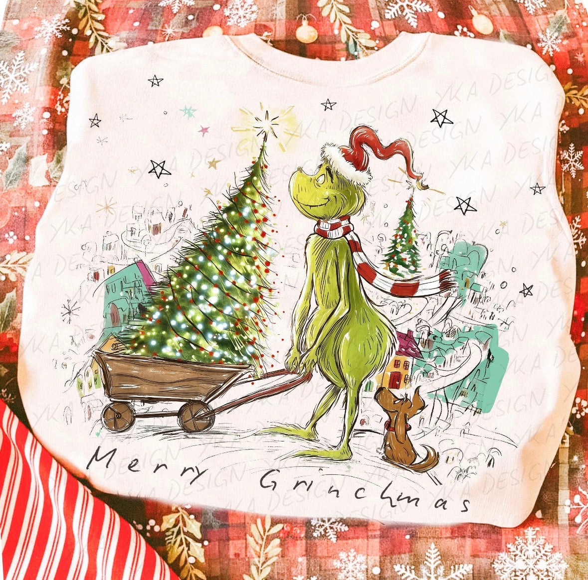 Merry Green Man DTF Graphics