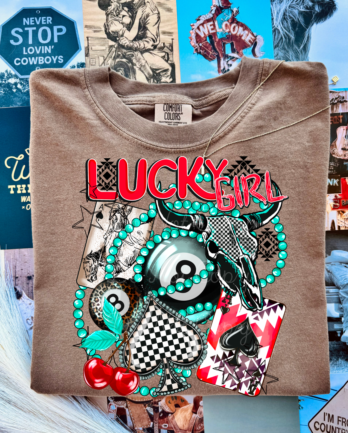 Lucky Girl DTF Graphics