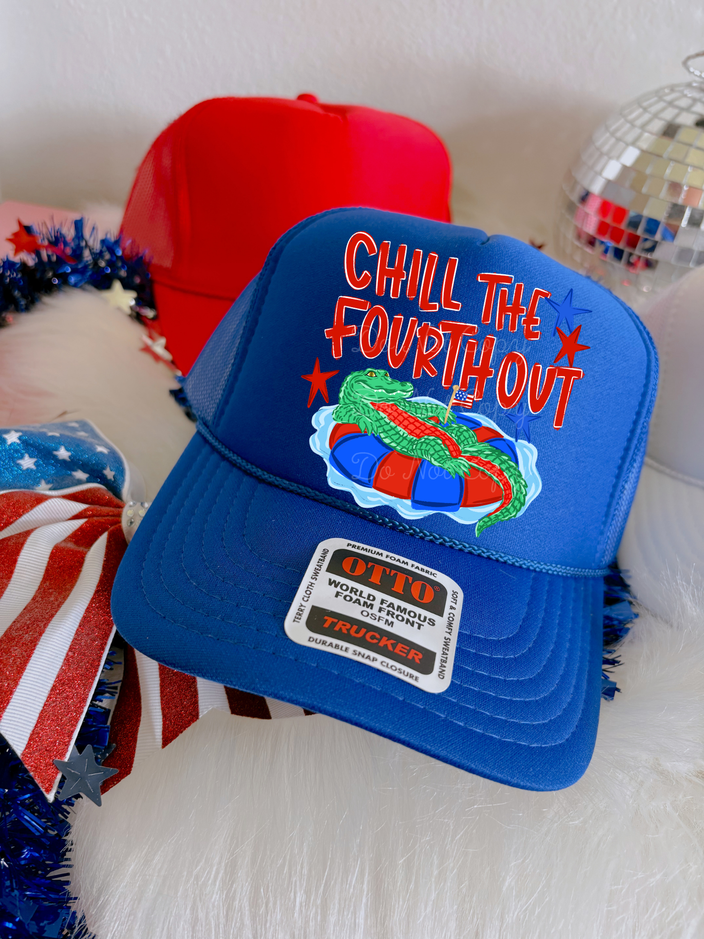 Chill The 4th Out DTF Royal Blue Hat