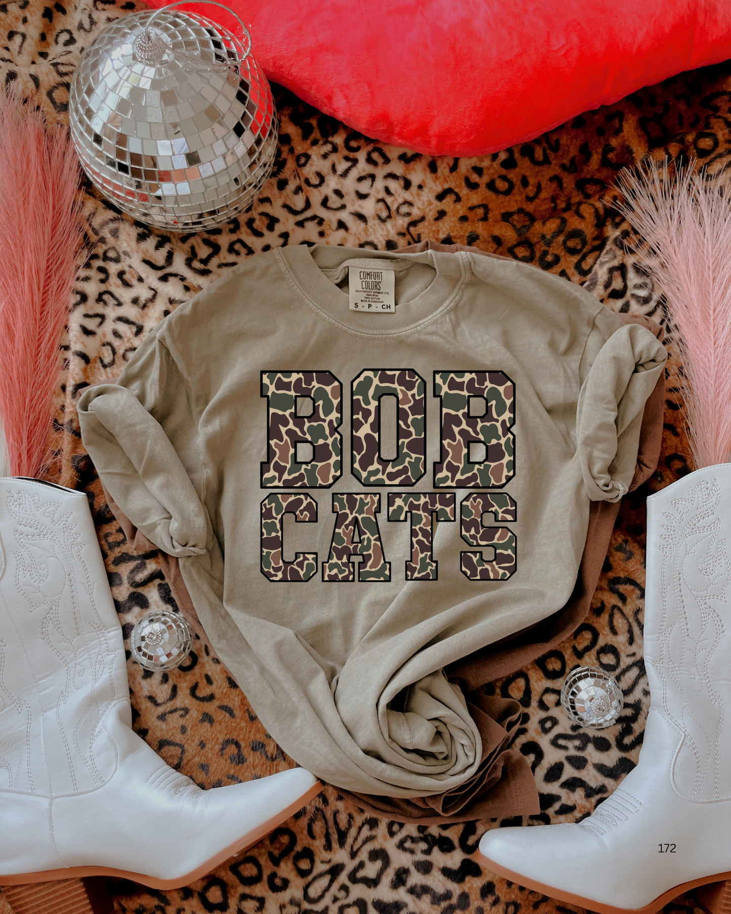 Bobcats Camo Mascot DTF Graphics