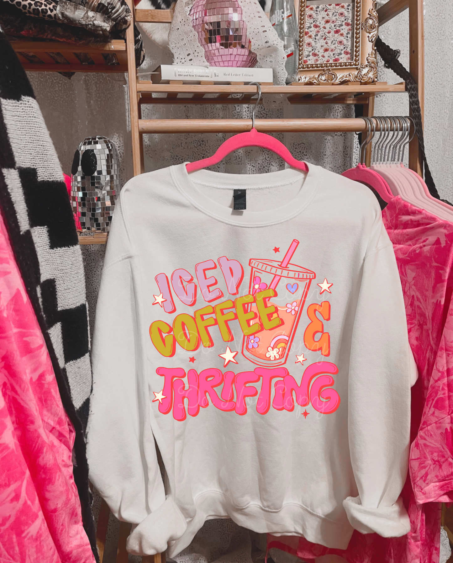 Iced Coffee & Thrifting DTF Graphics