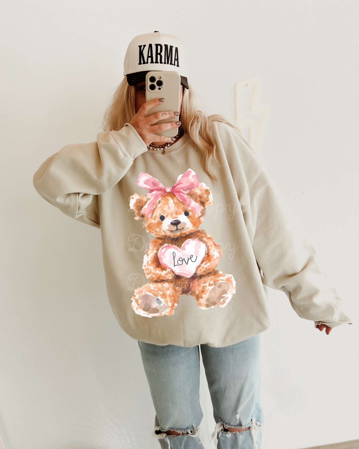 Love Teddy Bear DTF Graphics