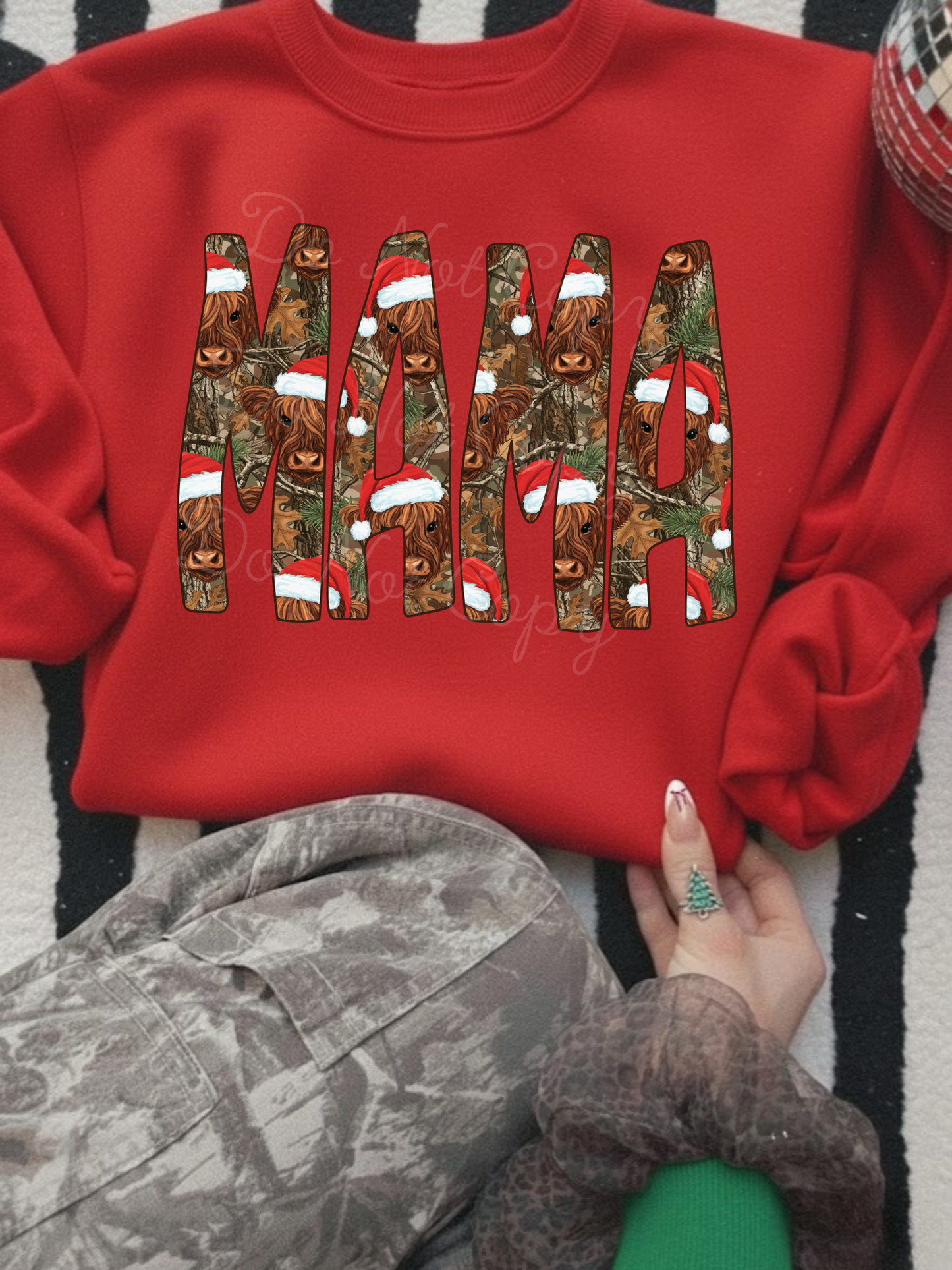 Highland Cow Mama DTF Graphics