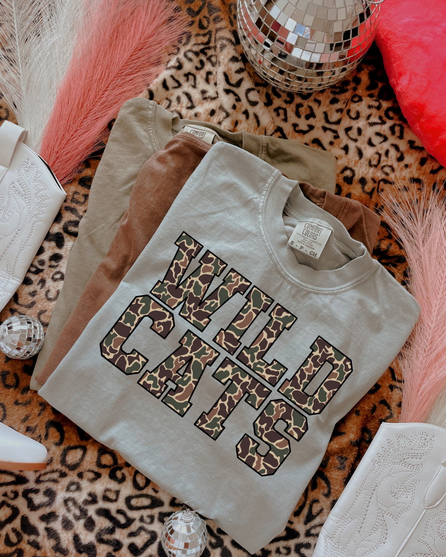 Wildcats Camo Mascot DTF Graphics