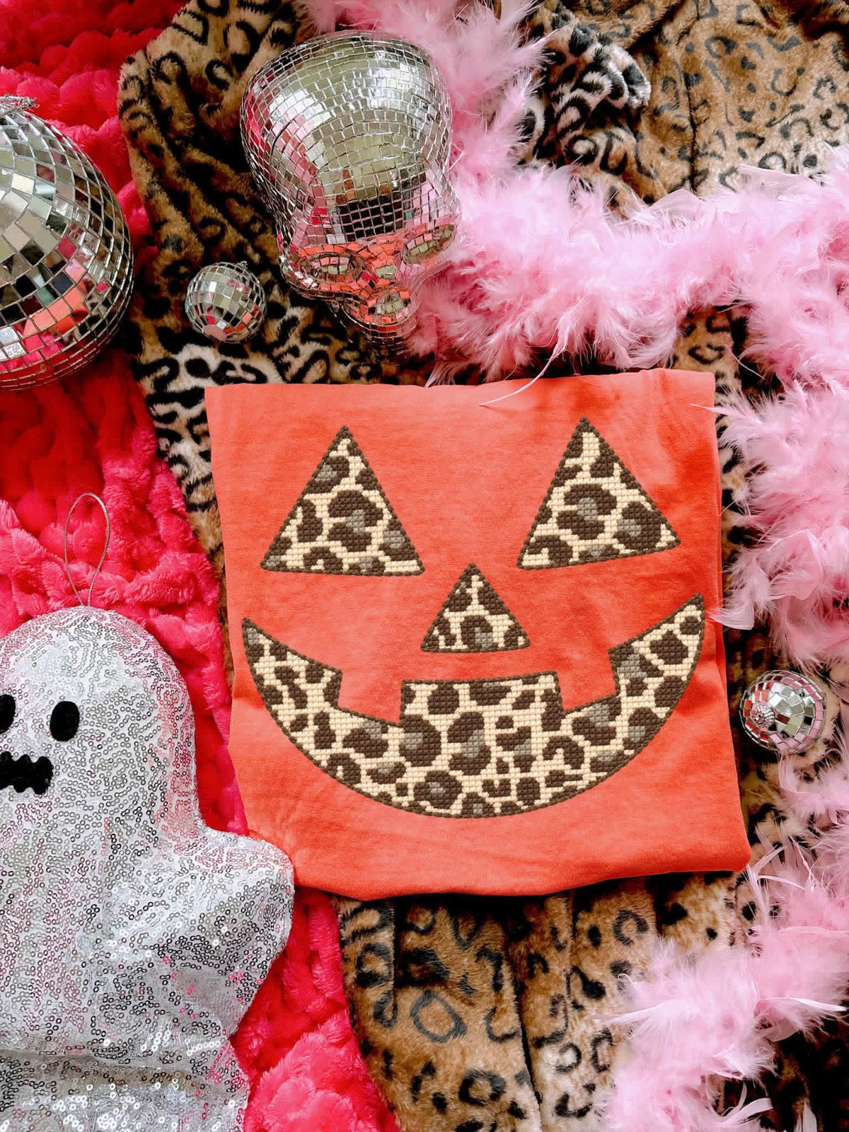 Leopard Jack-O-Lantern DTF Graphic
