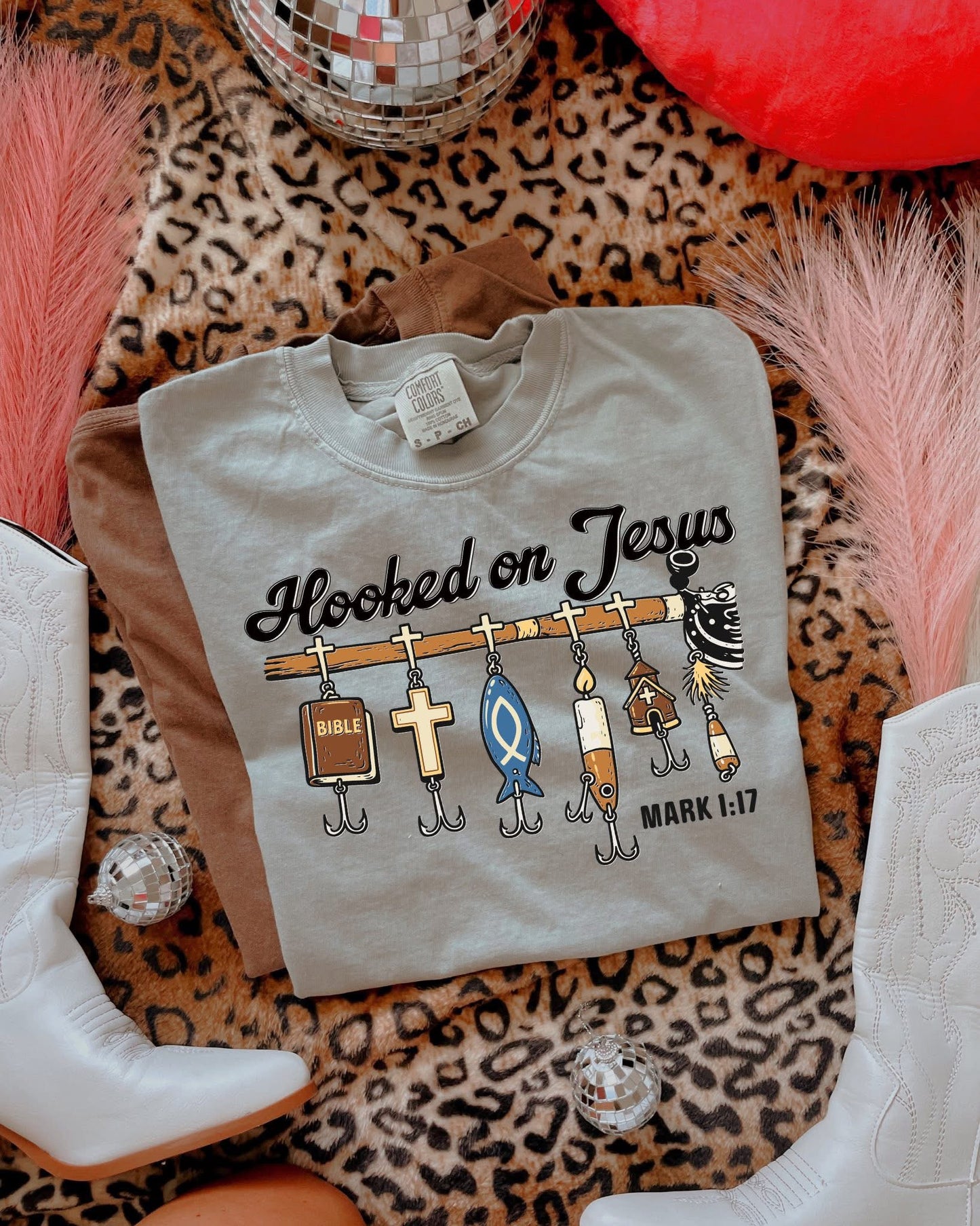Hooked On Jesus DTF Graphics