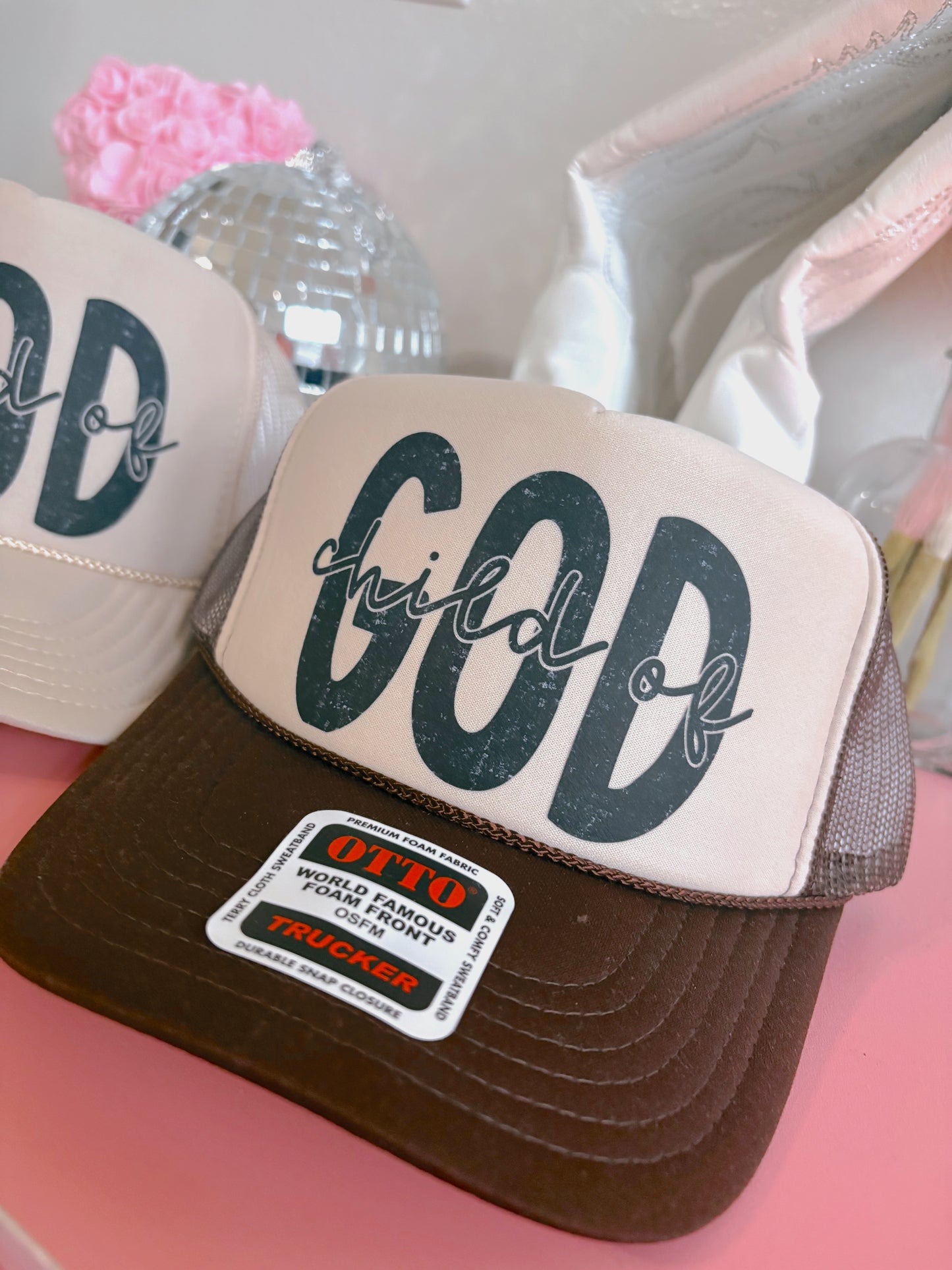 Child Of God DTF Brown+ Tan Hat