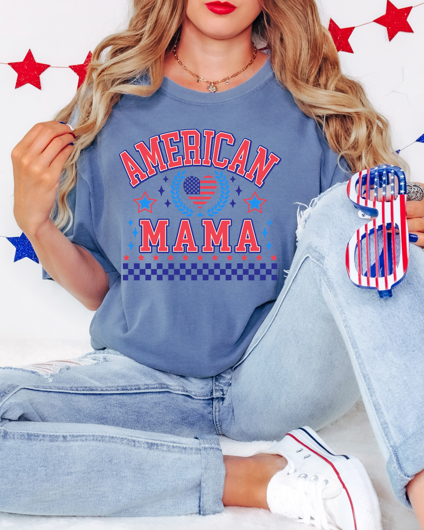 American Mama Patriotic DTF Graphics