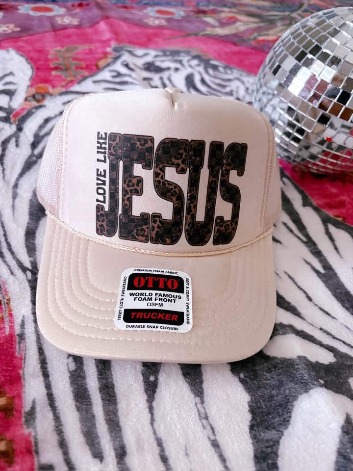 Love Like Jesus DTF Tan Hat