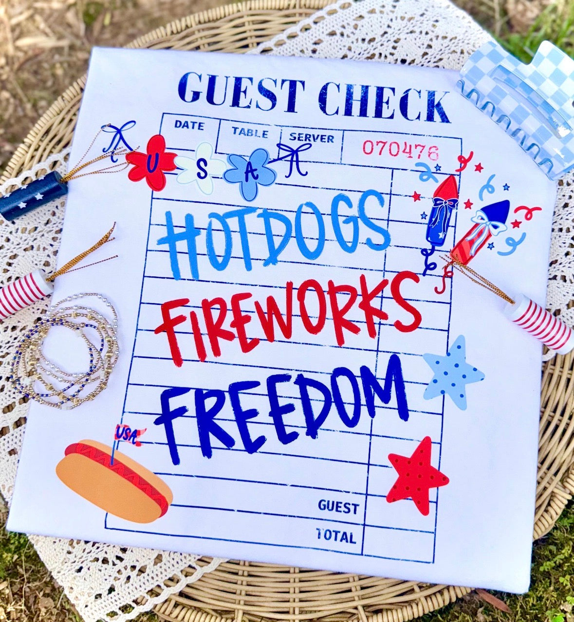 Hotdogs Fireworks Freedom DTF Graphics