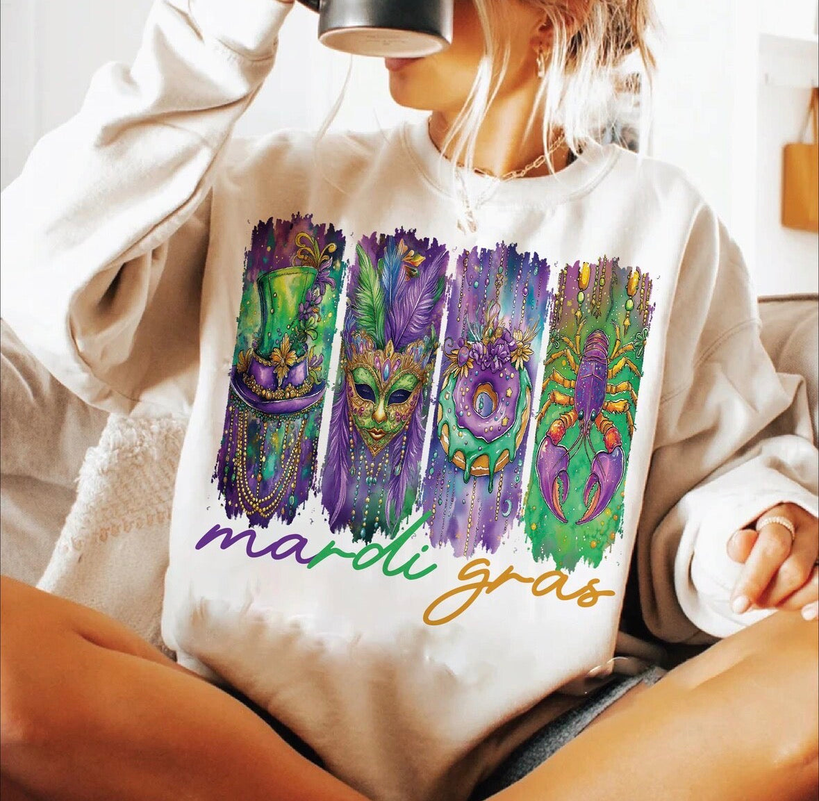 Mardi Gras DTF Graphics