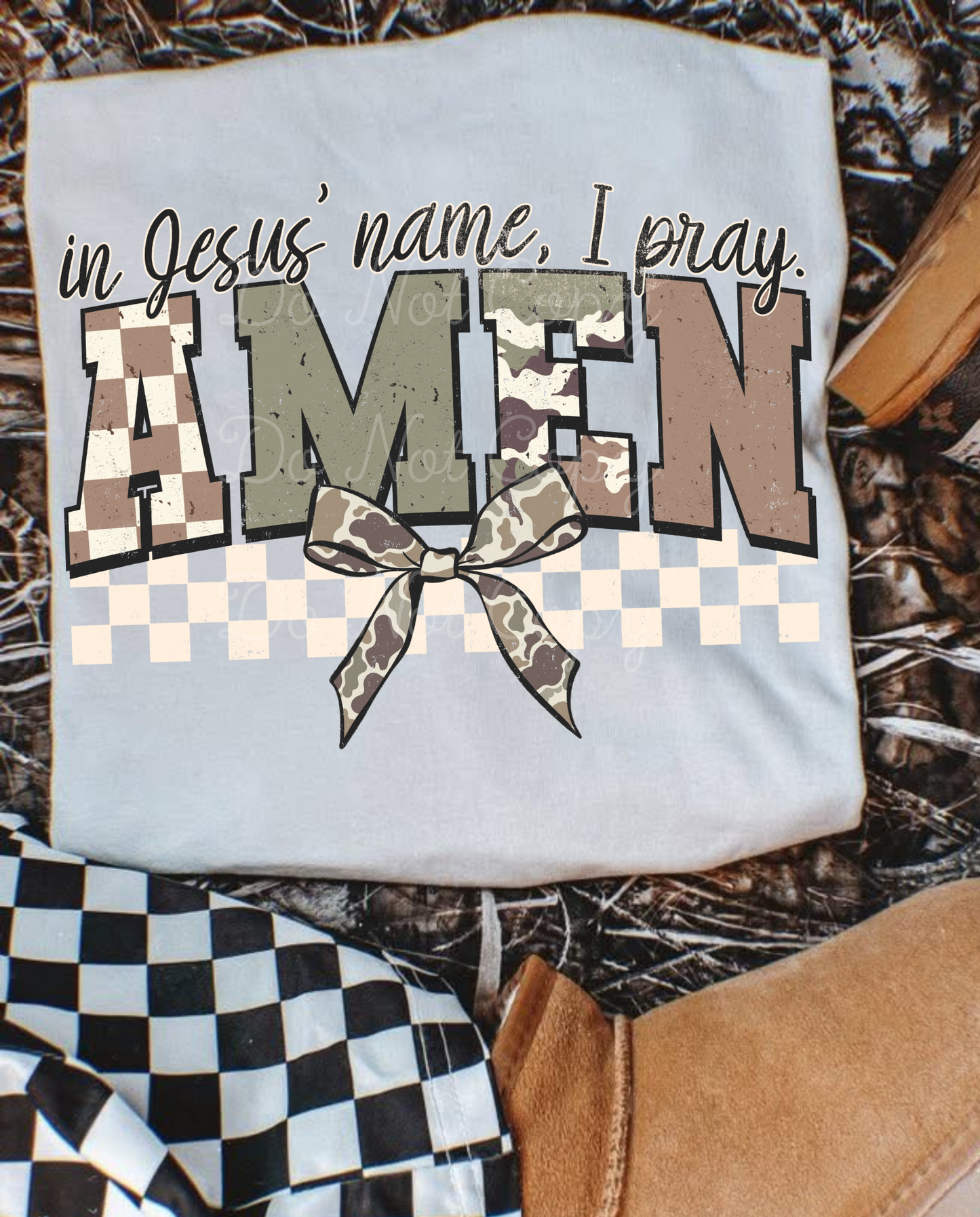 In Jesus Name I Pray Amen DTF Graphics