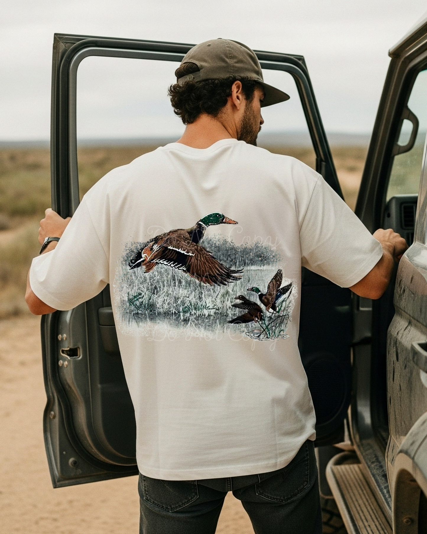 Vintage Duck Painting (on back) DTF Graphics