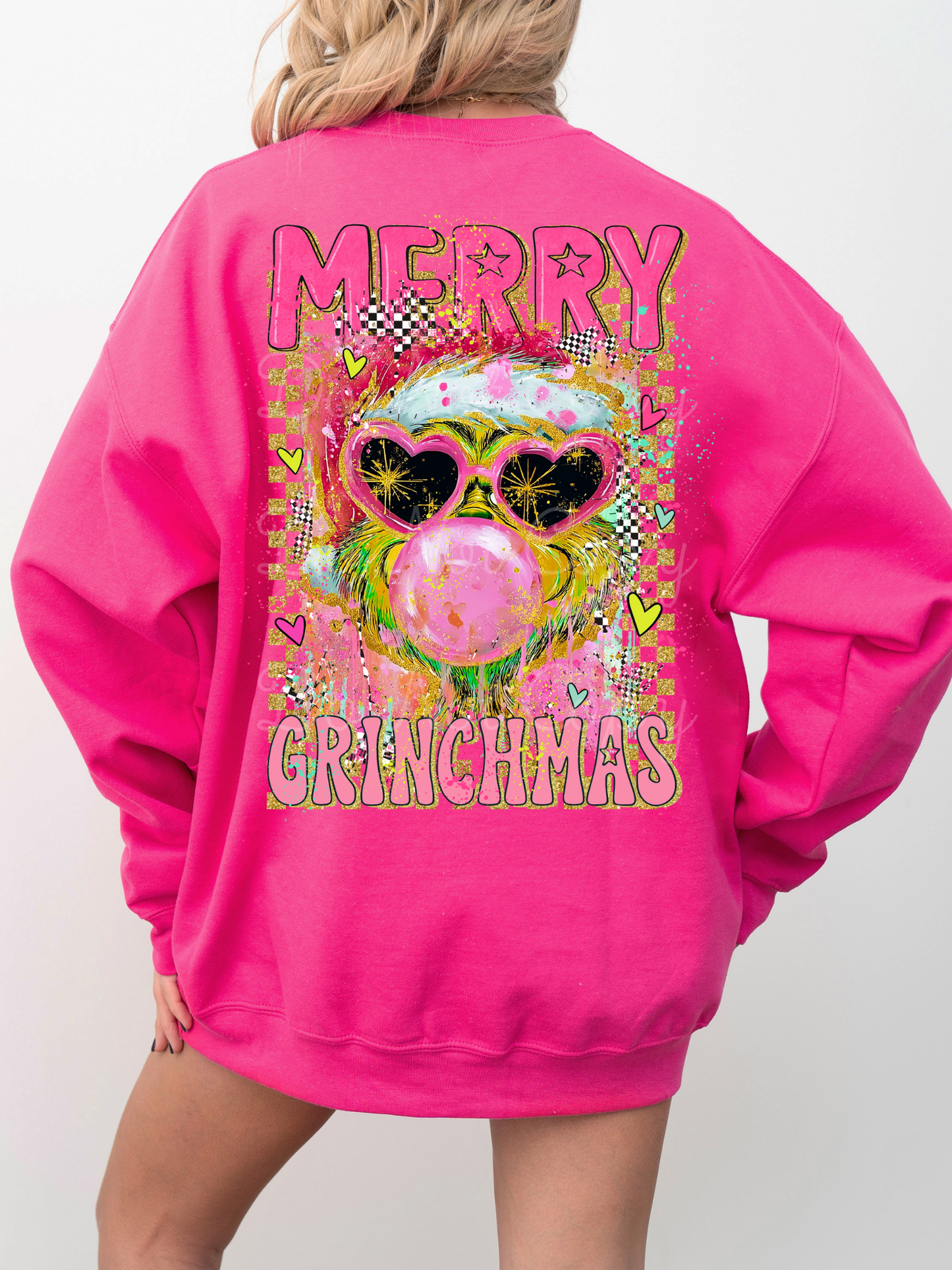 Merry Green Man (on back) DTF Graphics