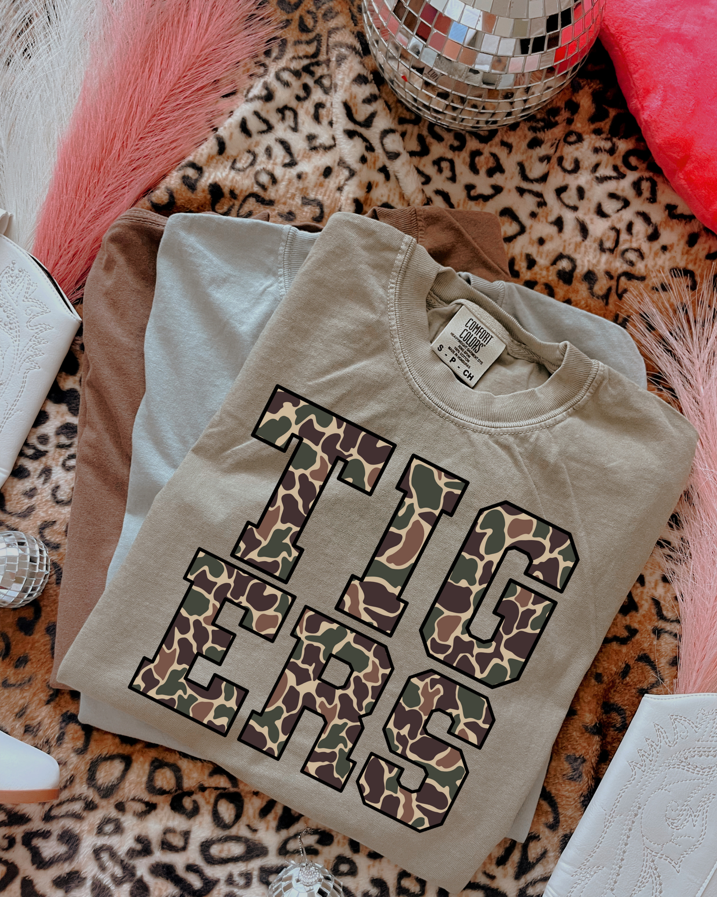 Tigers Camo Mascot DTF Graphics