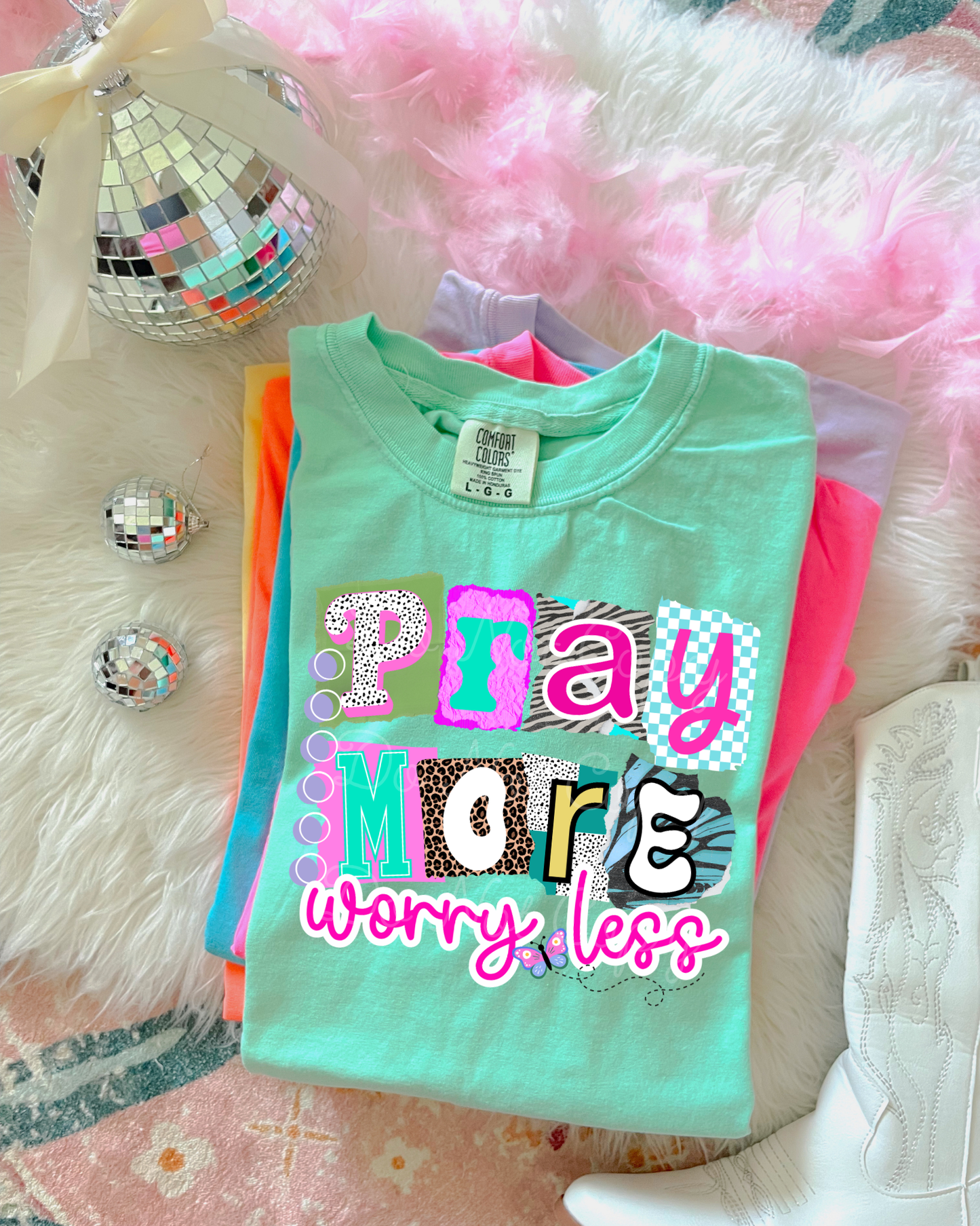 Pray More Worry Less DTF Graphics