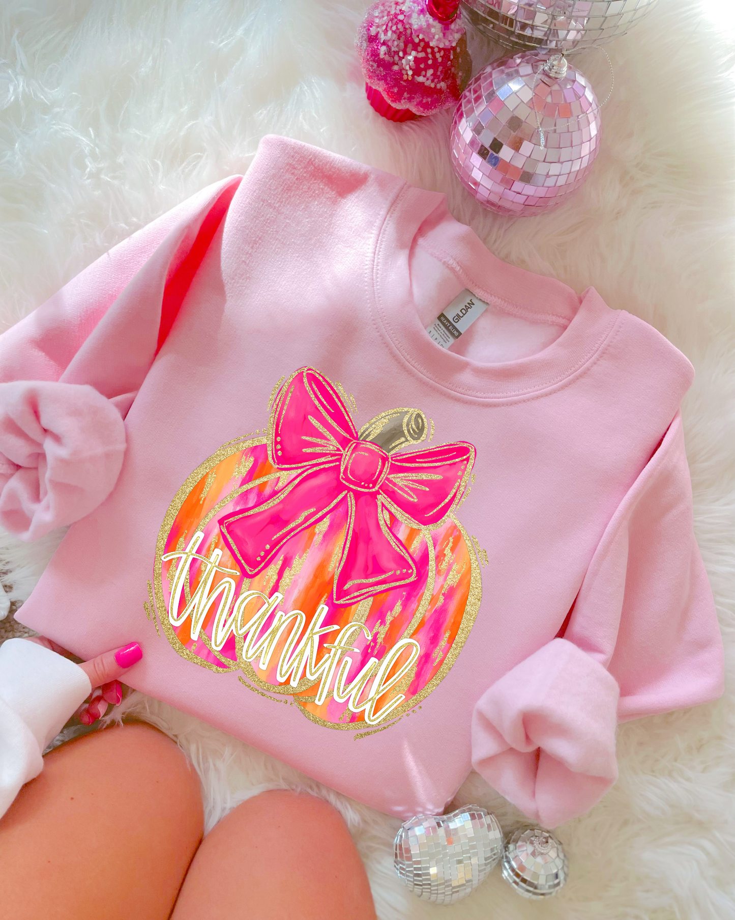 Thankful Pink Pumpkin DTF Graphics