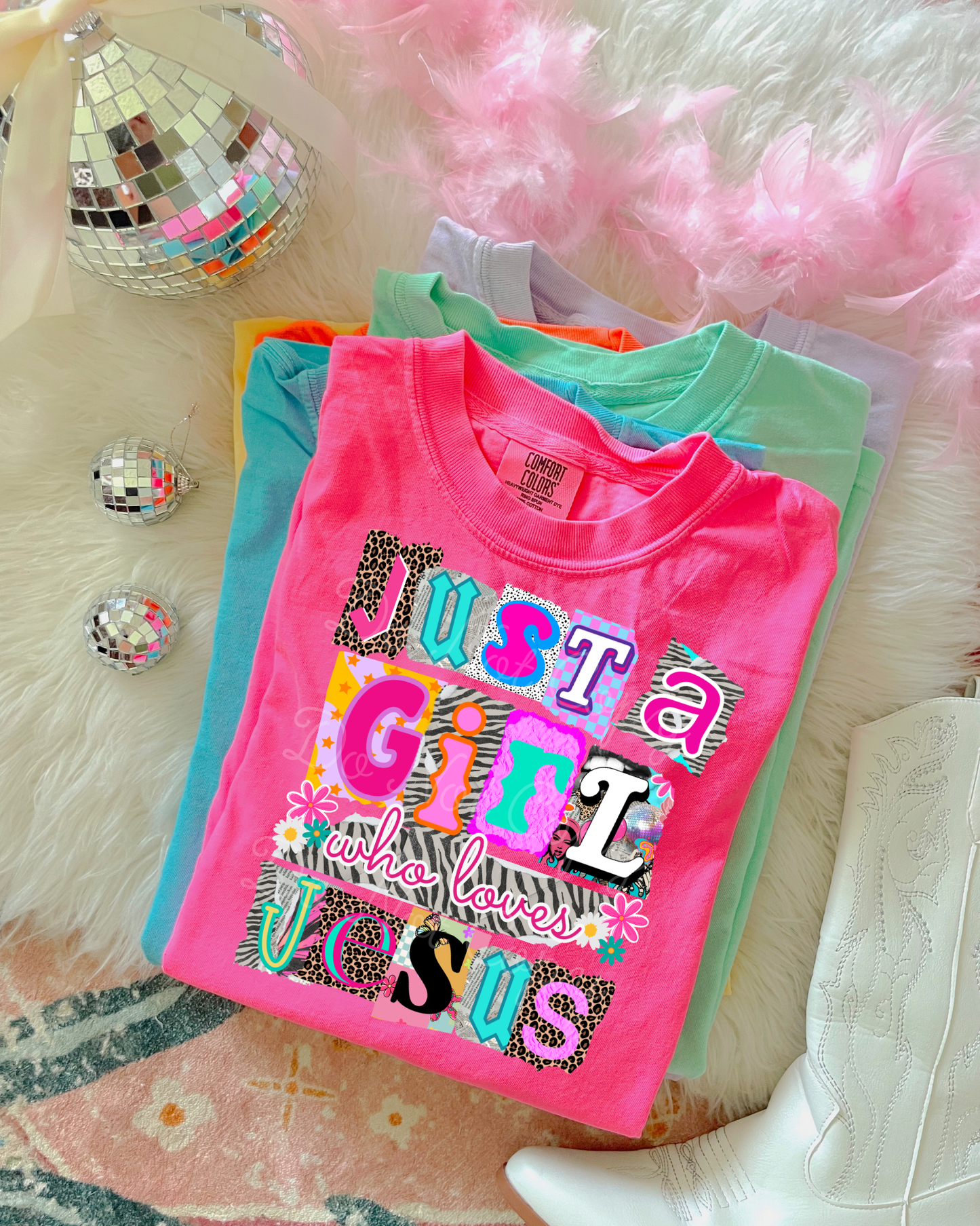 Just A Girl Who Loves Jesus DTF Graphics