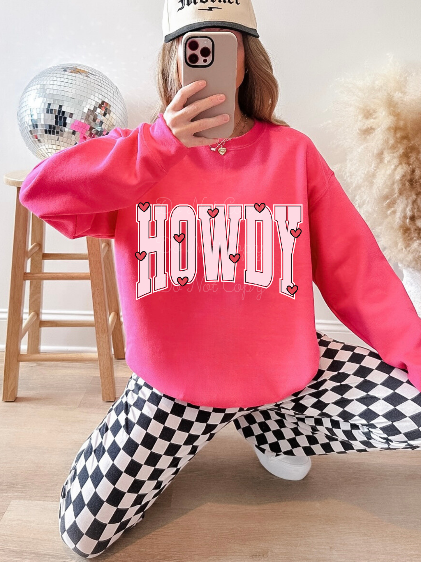 Howdy Hearts DTF Graphics