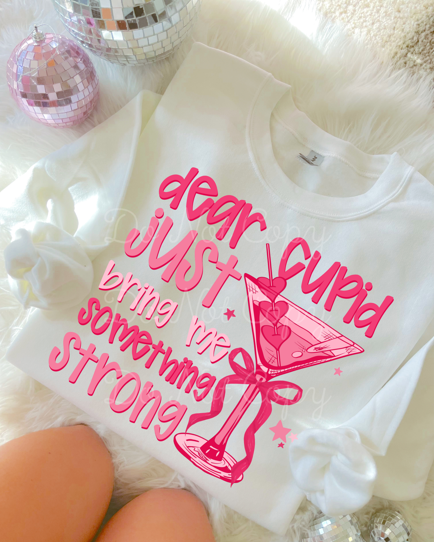 Dear Cupid Just Bring Me Something Strong DTF Graphics