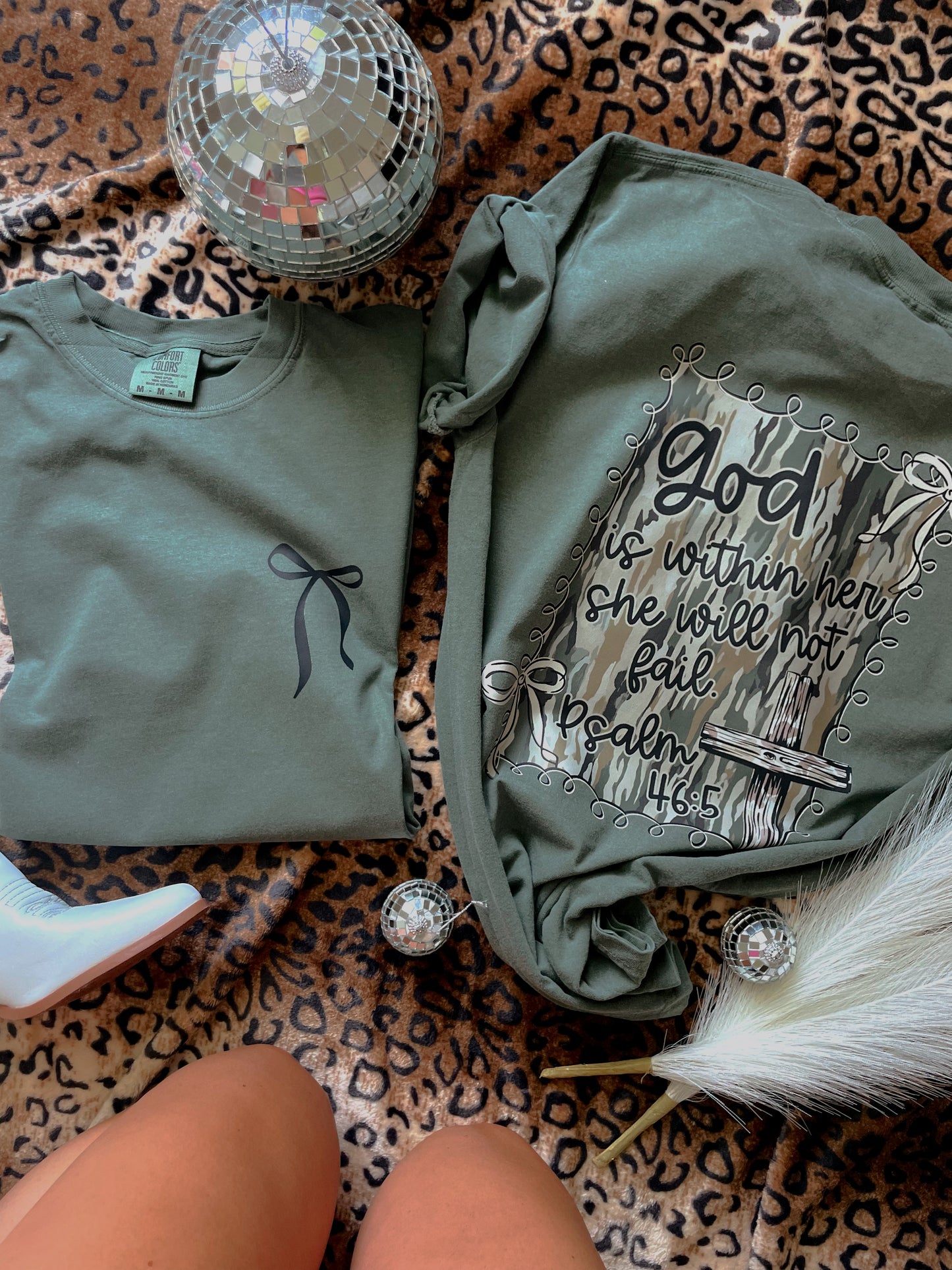 God Is Within Her Camo (front & back) DTF Graphics