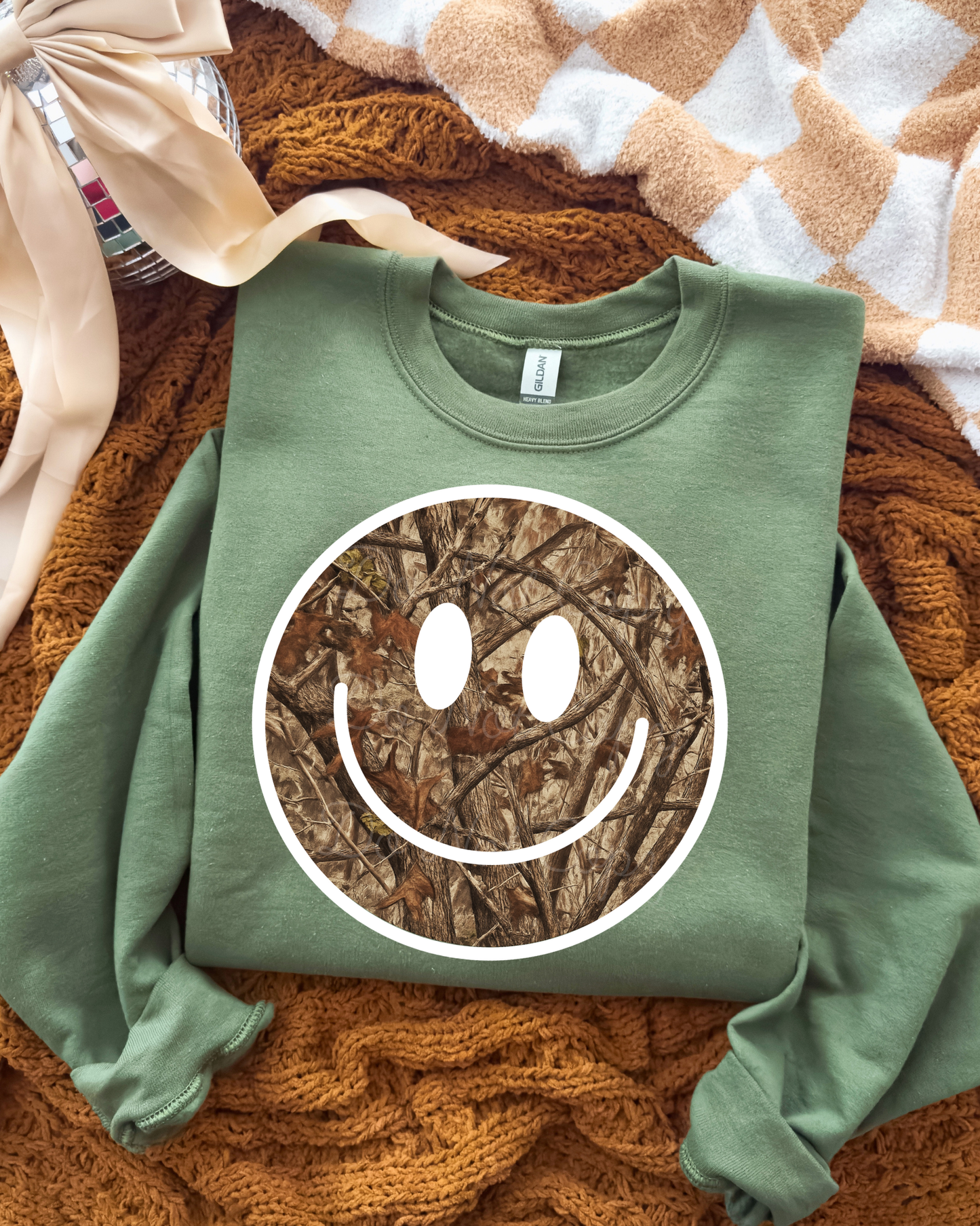 Camo Smiley DTF Graphics