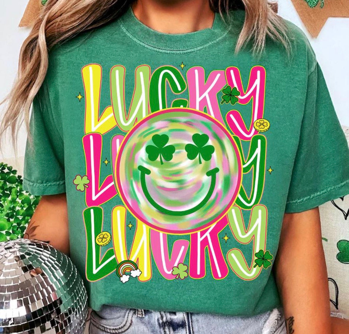 Lucky Smiley DTF Graphics