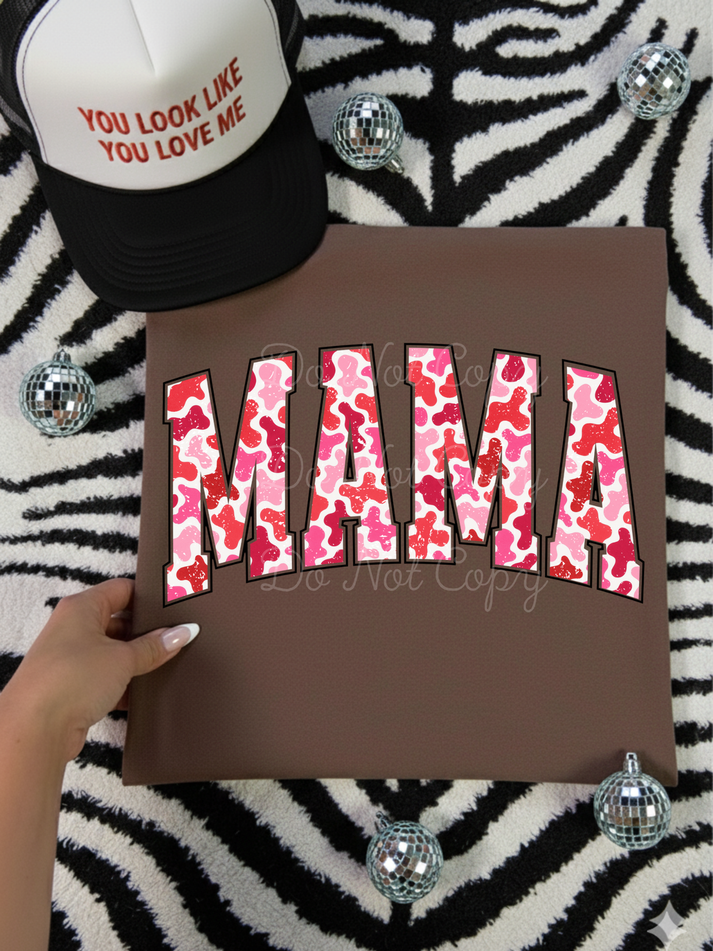 Valentine’s Day Camo Mama DTF Graphics