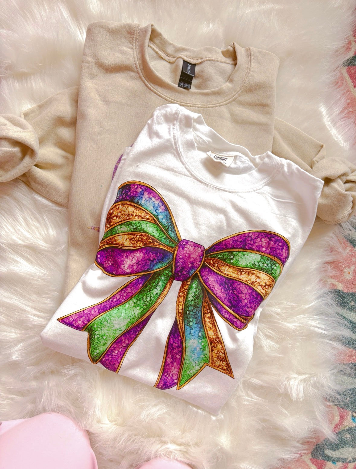 Mardi Gras Bow DTF Graphics