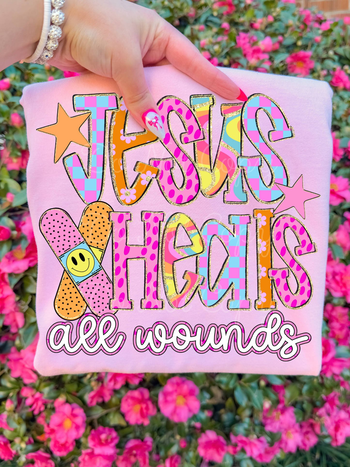 Jesus Heals All Wounds DTF Graphics