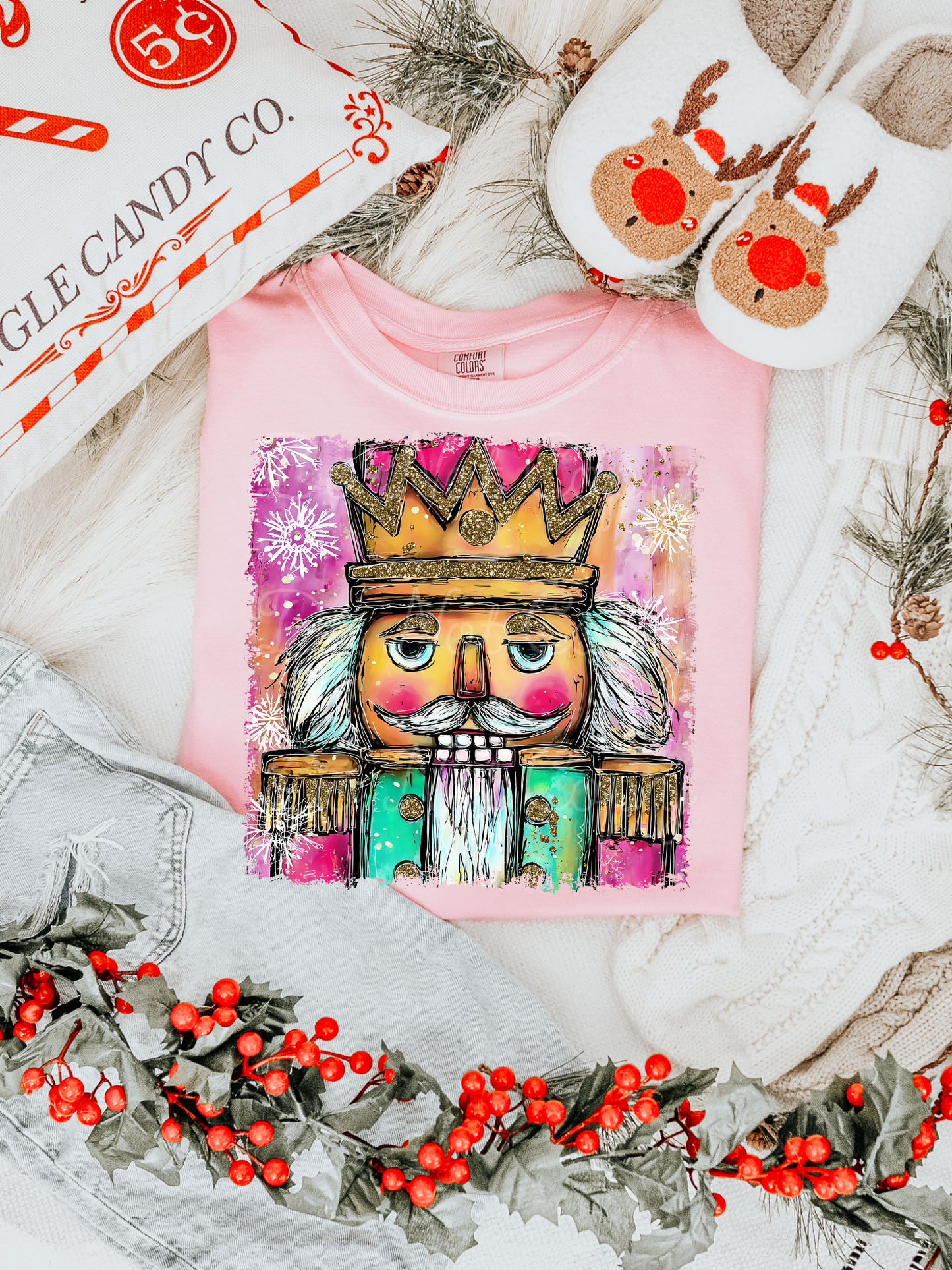 Watercolor Nut Cracker DTF Graphics