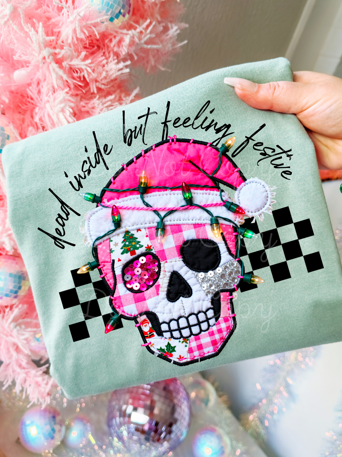 Dead Inside But Feeling Festive DTF Graphics