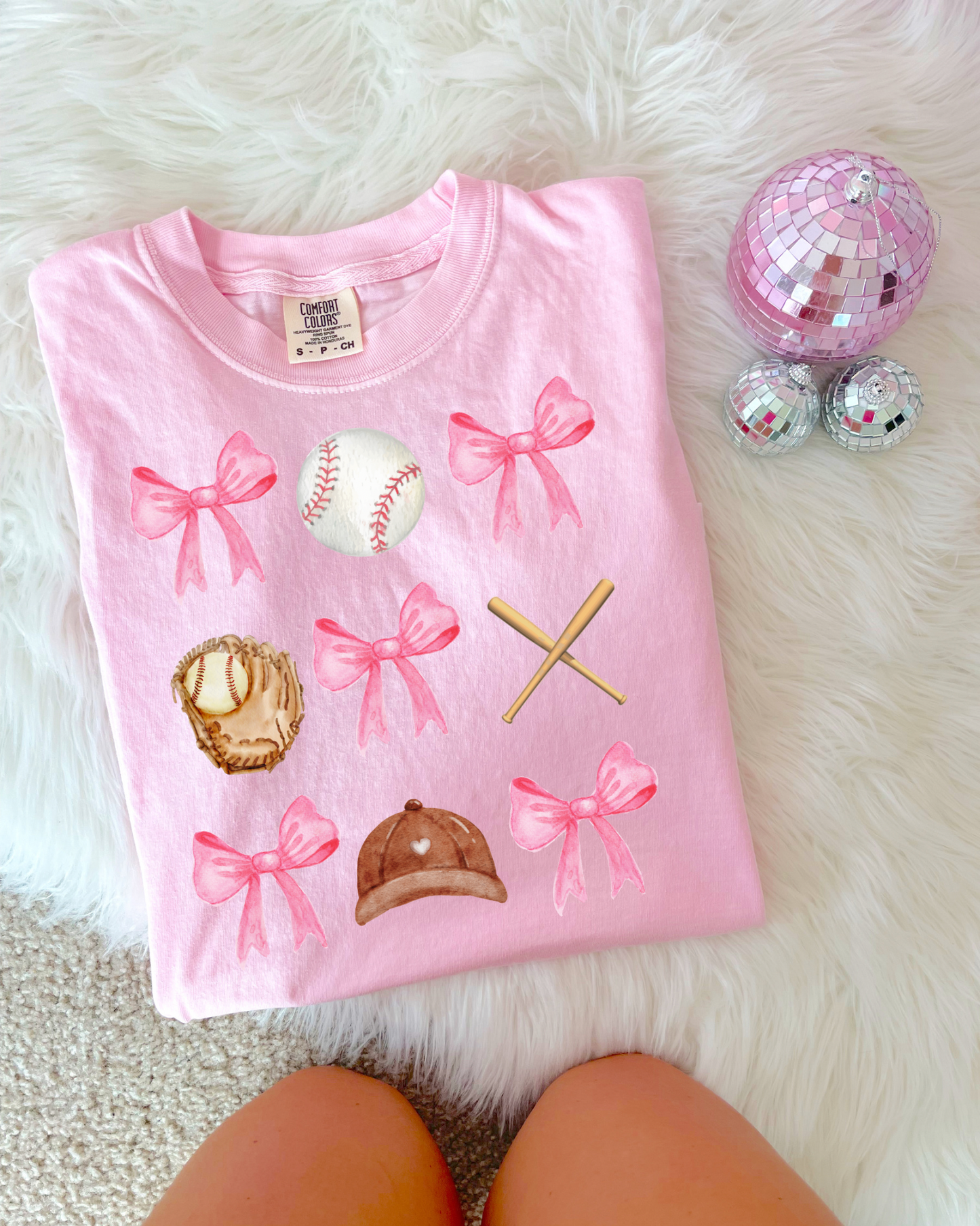 Baseball Bow DTF Graphics